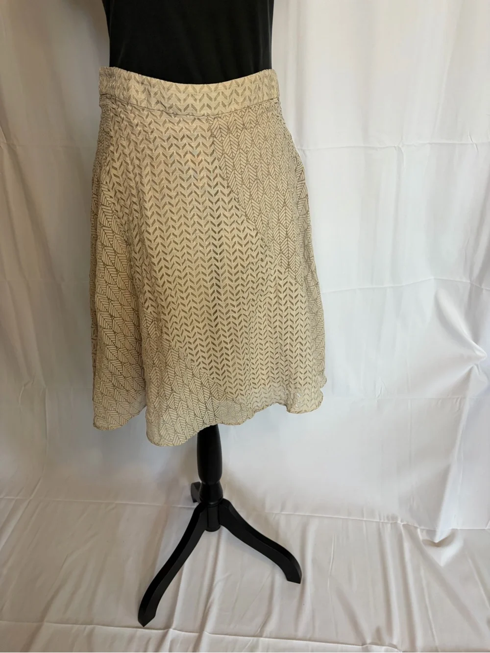 Maeve Neutral Mixed Pattern A-Line Skirt